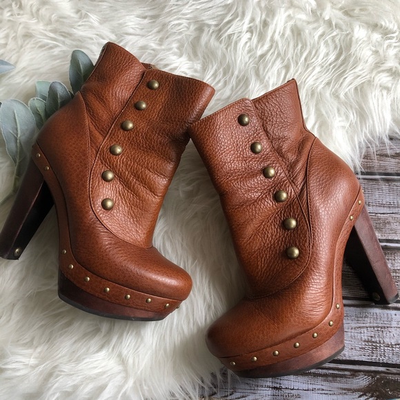 UGG Shoes - Ugg Ambrogia leather studded heeled boots